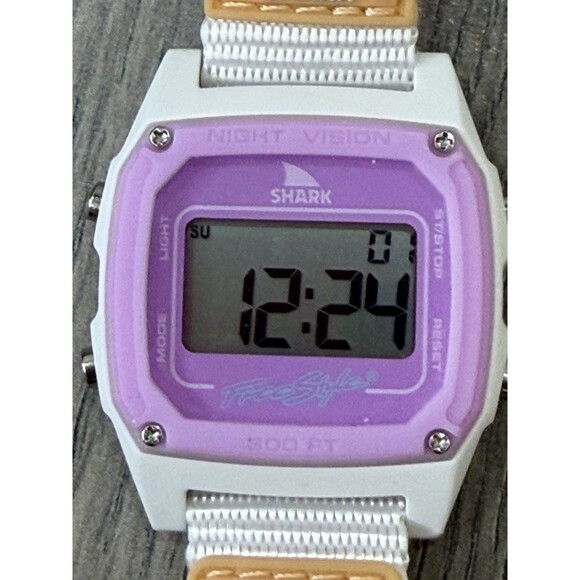Freestyle Shark Classic Leash Digital Watch Pink Purple White 37mm Working main image 6